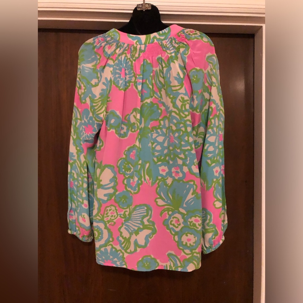 Lilly Pulitzer Silk Top - size L - Picture 2 of 5